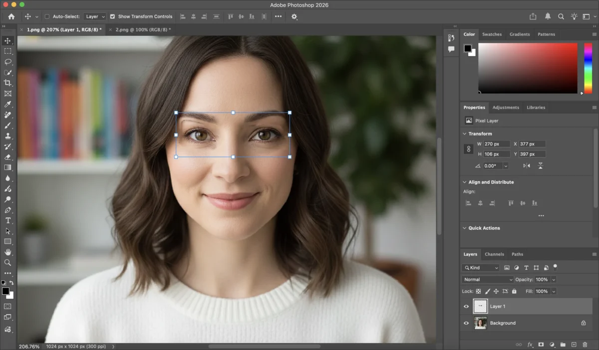 Paste the Eyes into the Target Image