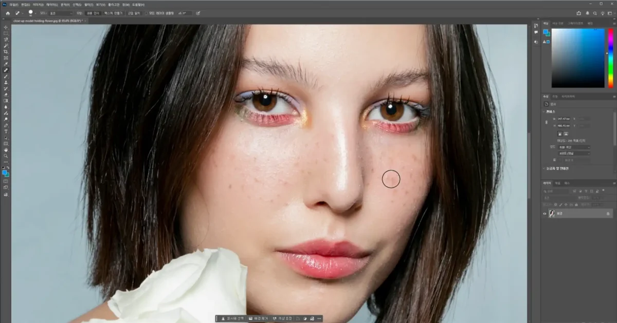 Photoshop 피부 보정 예시