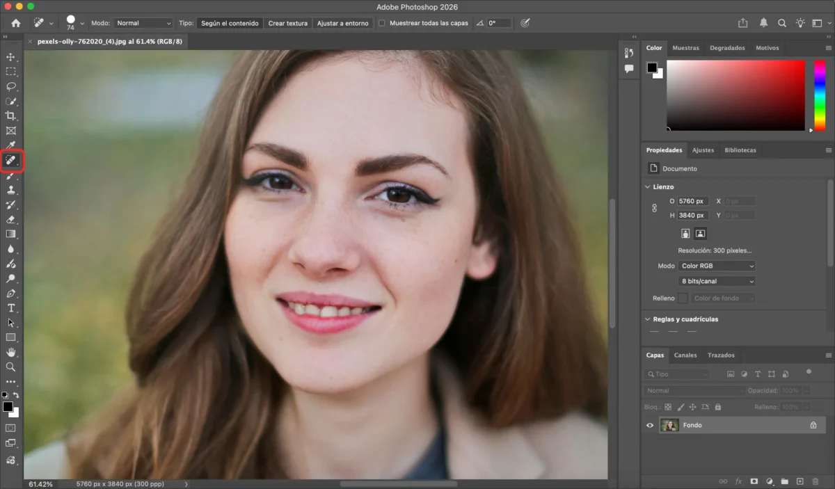 Retoque basico de la piel