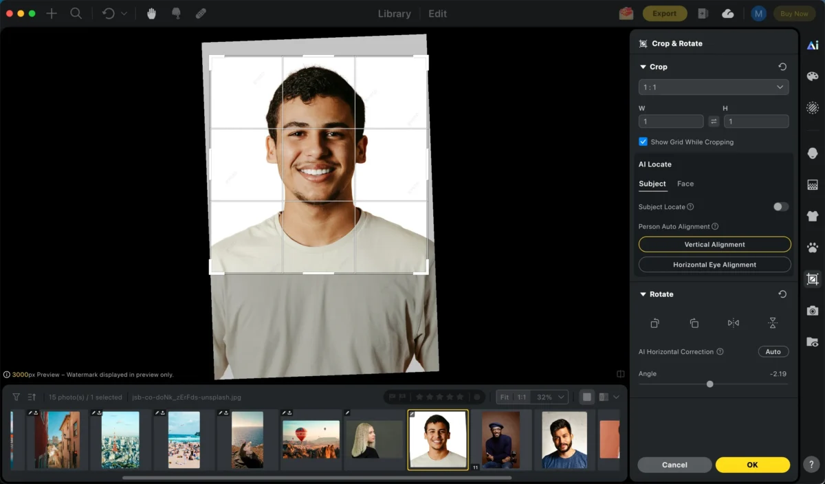 crop image