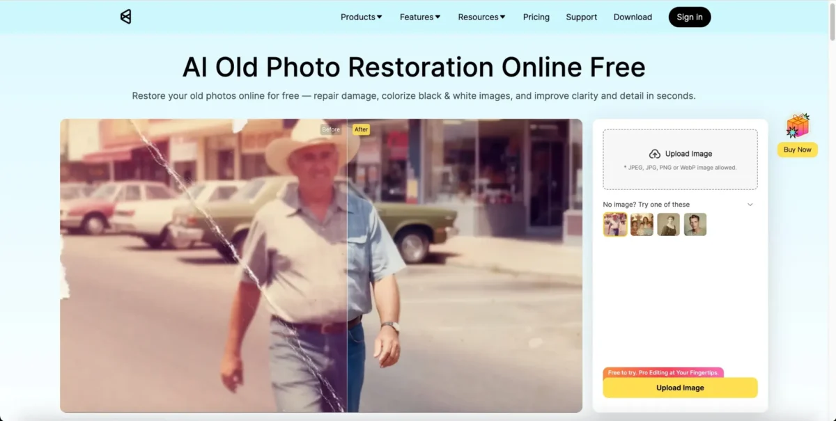 Alte Fotos restaurieren mit Evoto AI