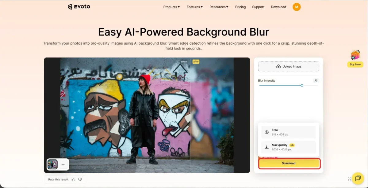 Bild aus Evoto exportieren