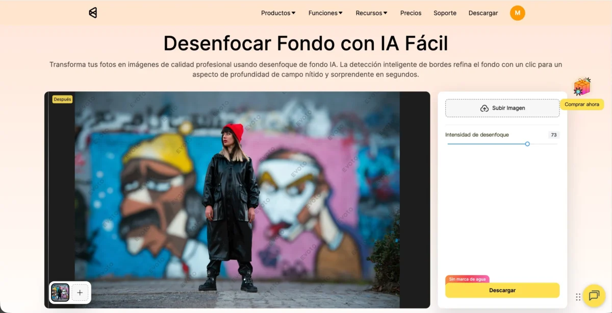 Ajusta la Intensidad del Desenfoque