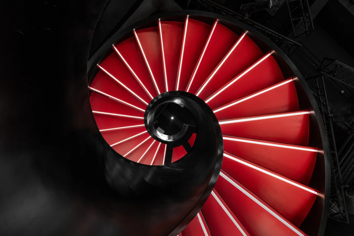 Beach scene with golden spiral illustrating golden ratio in photography composition