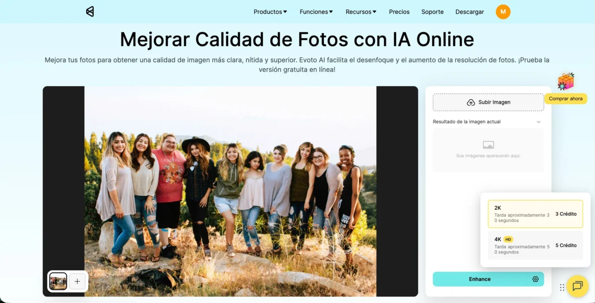 Selecciona calidad deseada