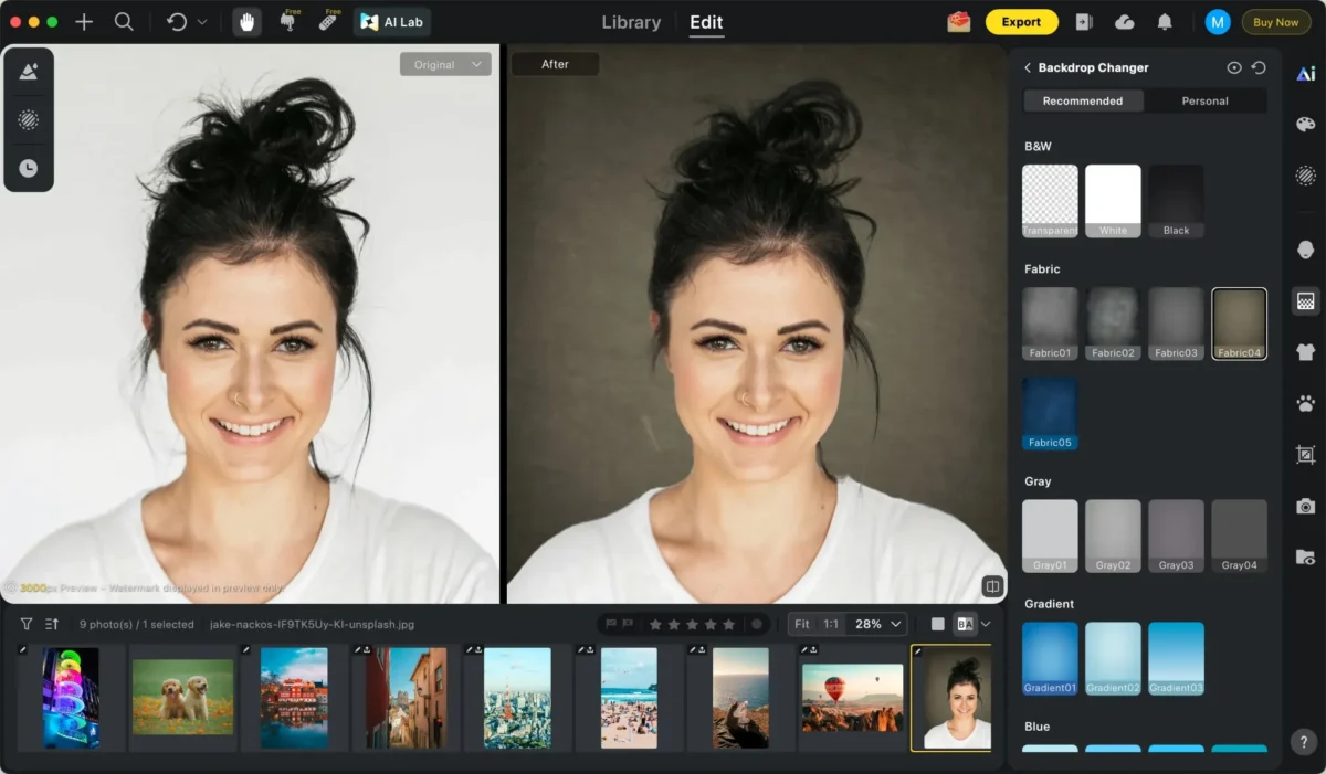 Escolha ou envie um novo fundo