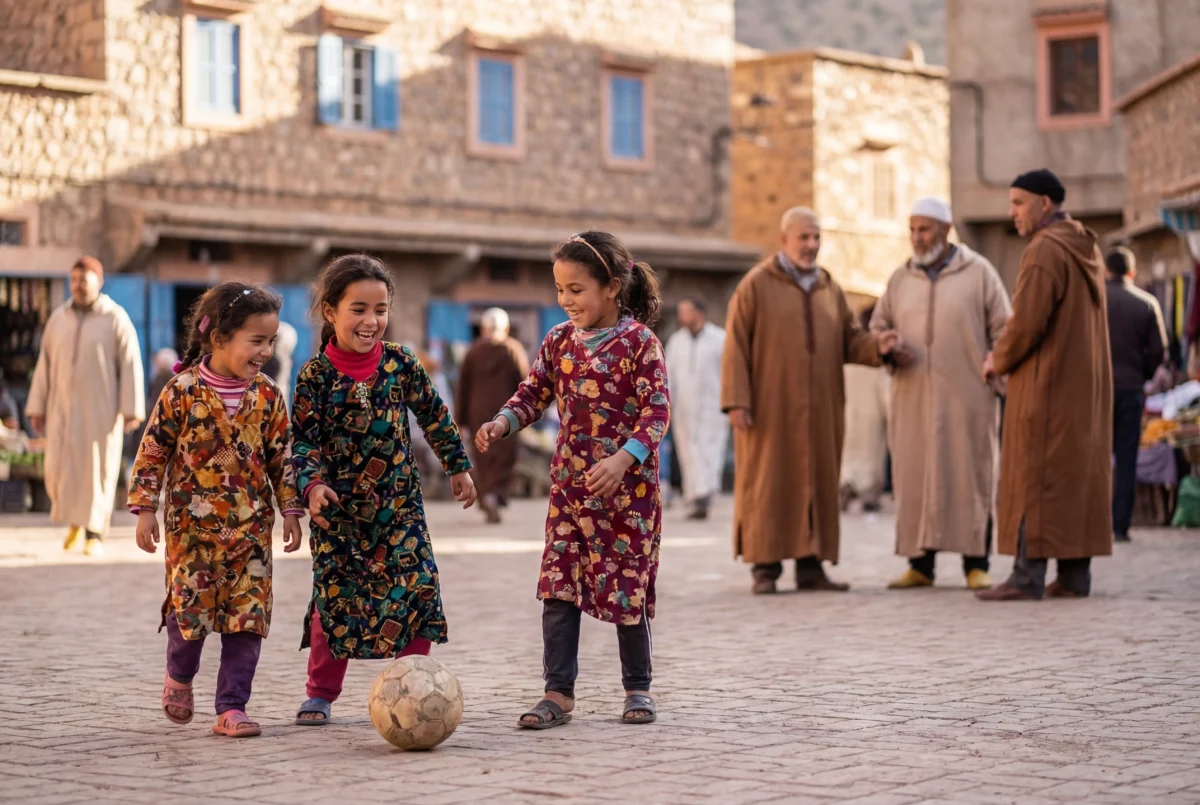 children is playing in Travel photography