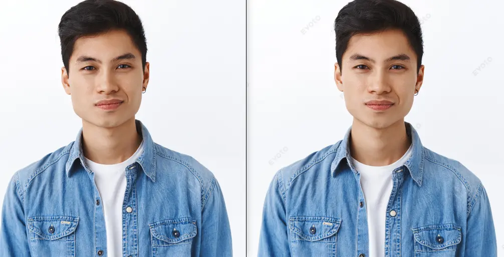Best Photo Straightener before and after Antes e depois da correção com endireitador de fotos