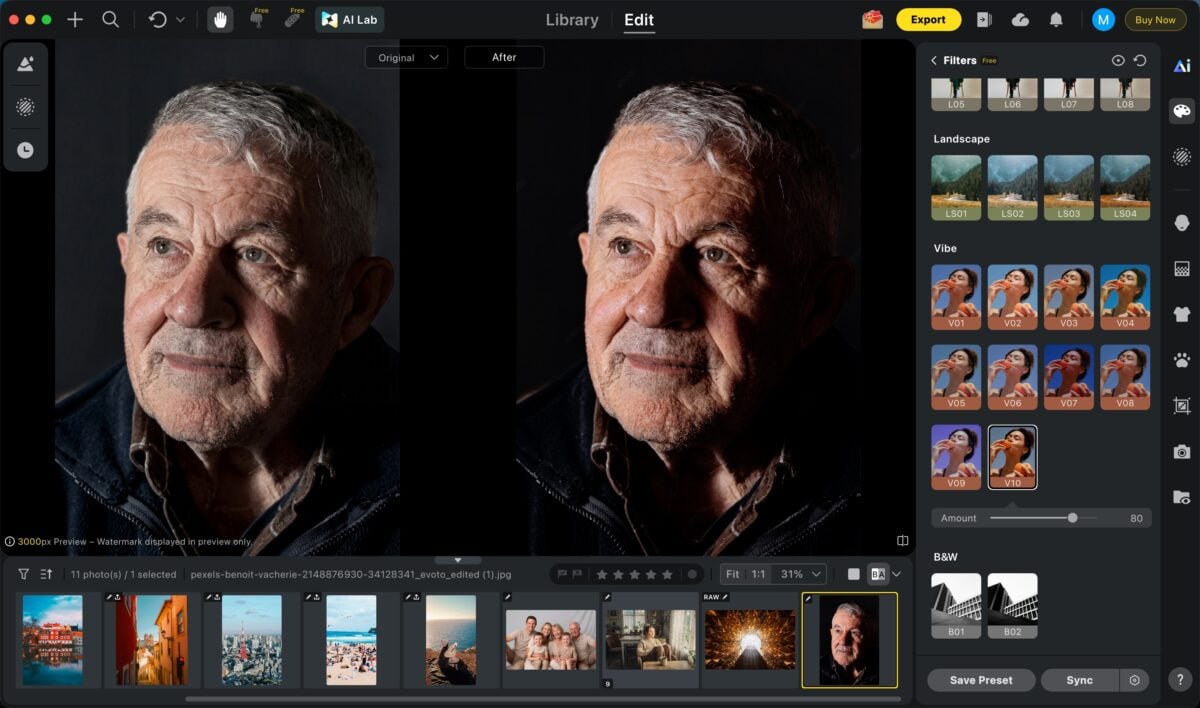 Filters 2 in High Contrast Images