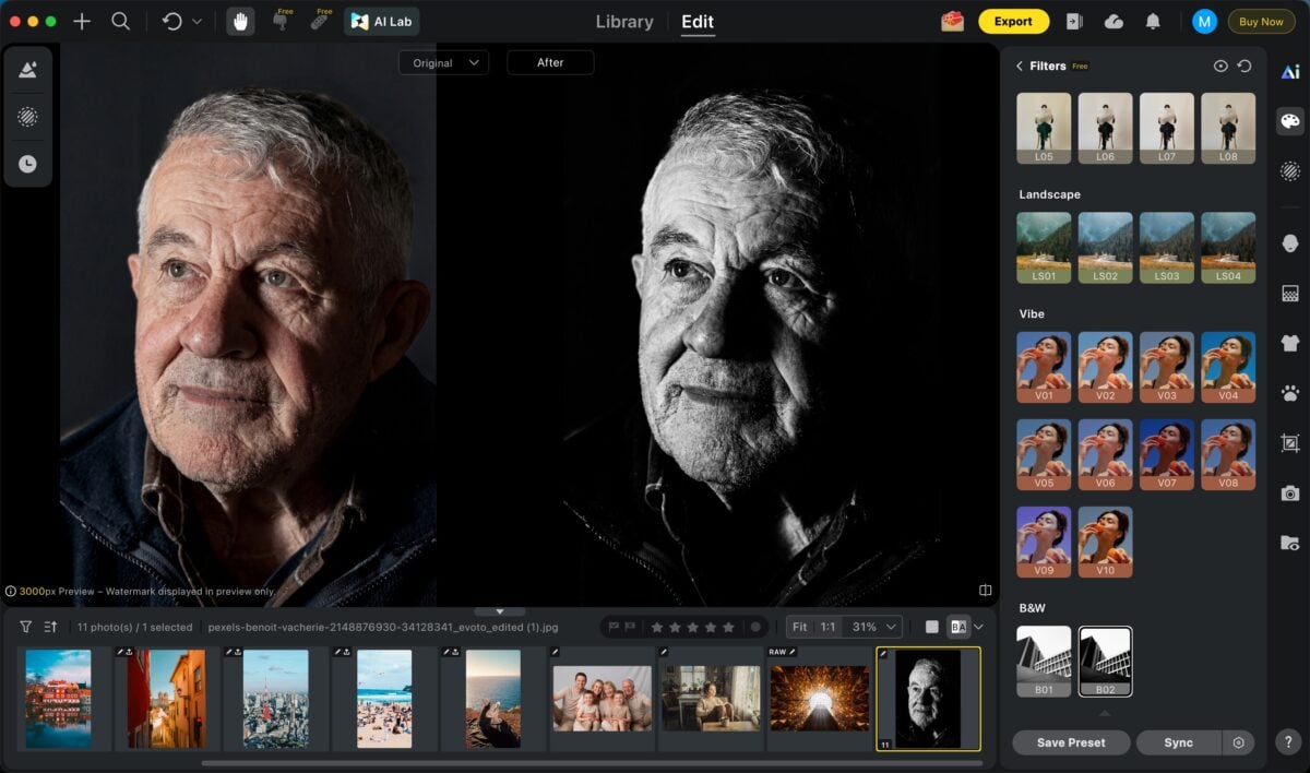 Filters in High Contrast Images