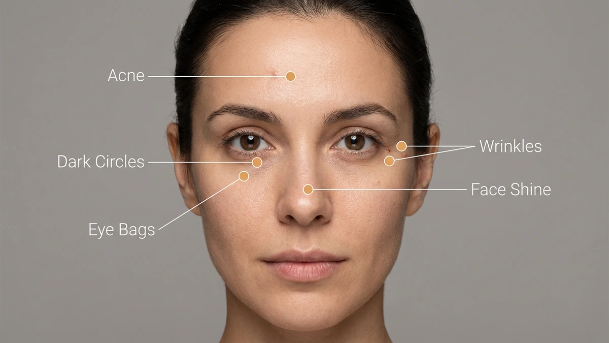 blemish types face diagram