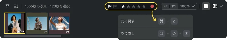 evoto 戻すとやり直し機能