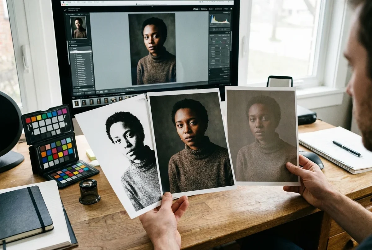 Evaluación de dos fotos, una demasiado dura y otra demasiado plana, para revisar si el sujeto sigue separado con claridad