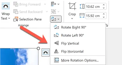 Espelhar imagem no Microsoft Word para documentos