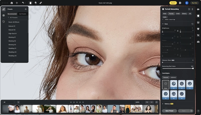 Como remover olhos vermelhos em uma foto com ajuste de cor