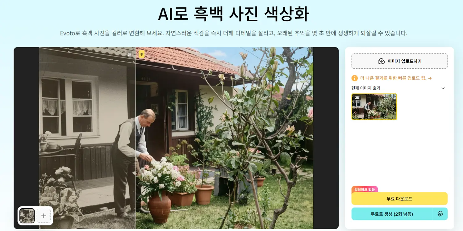 inline 2 AI 오래된 사진 색상화
