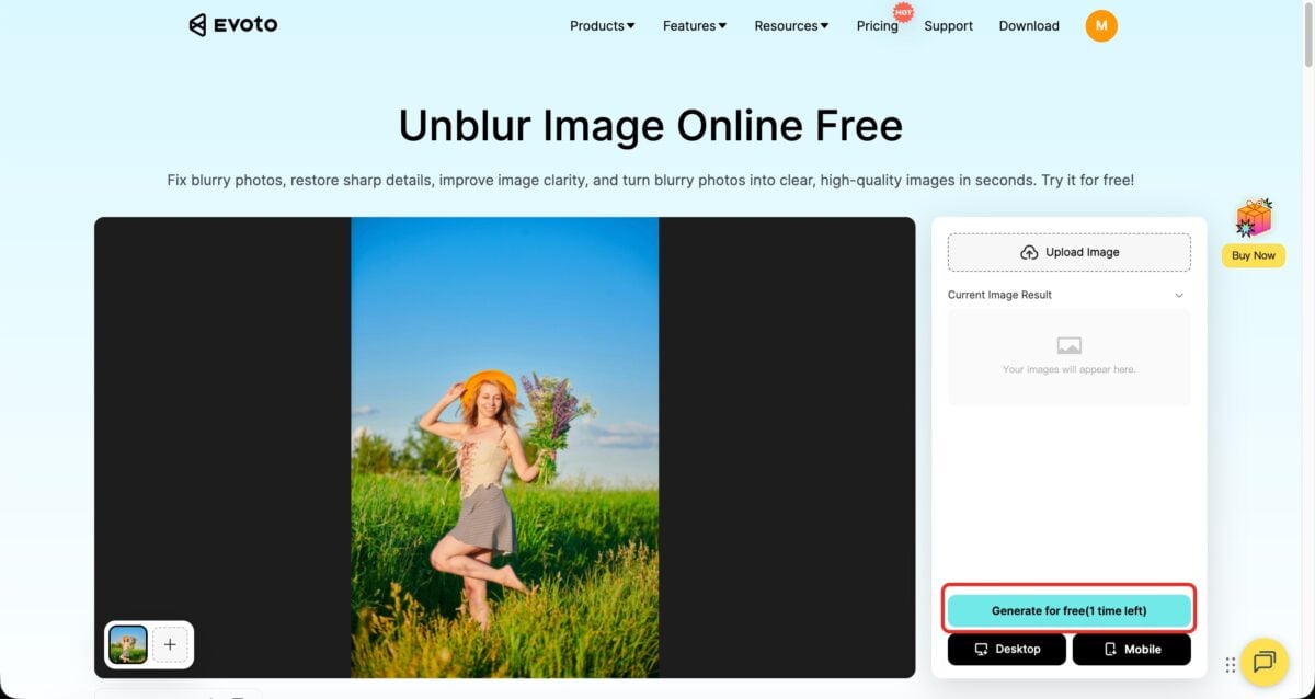one click enhancement image