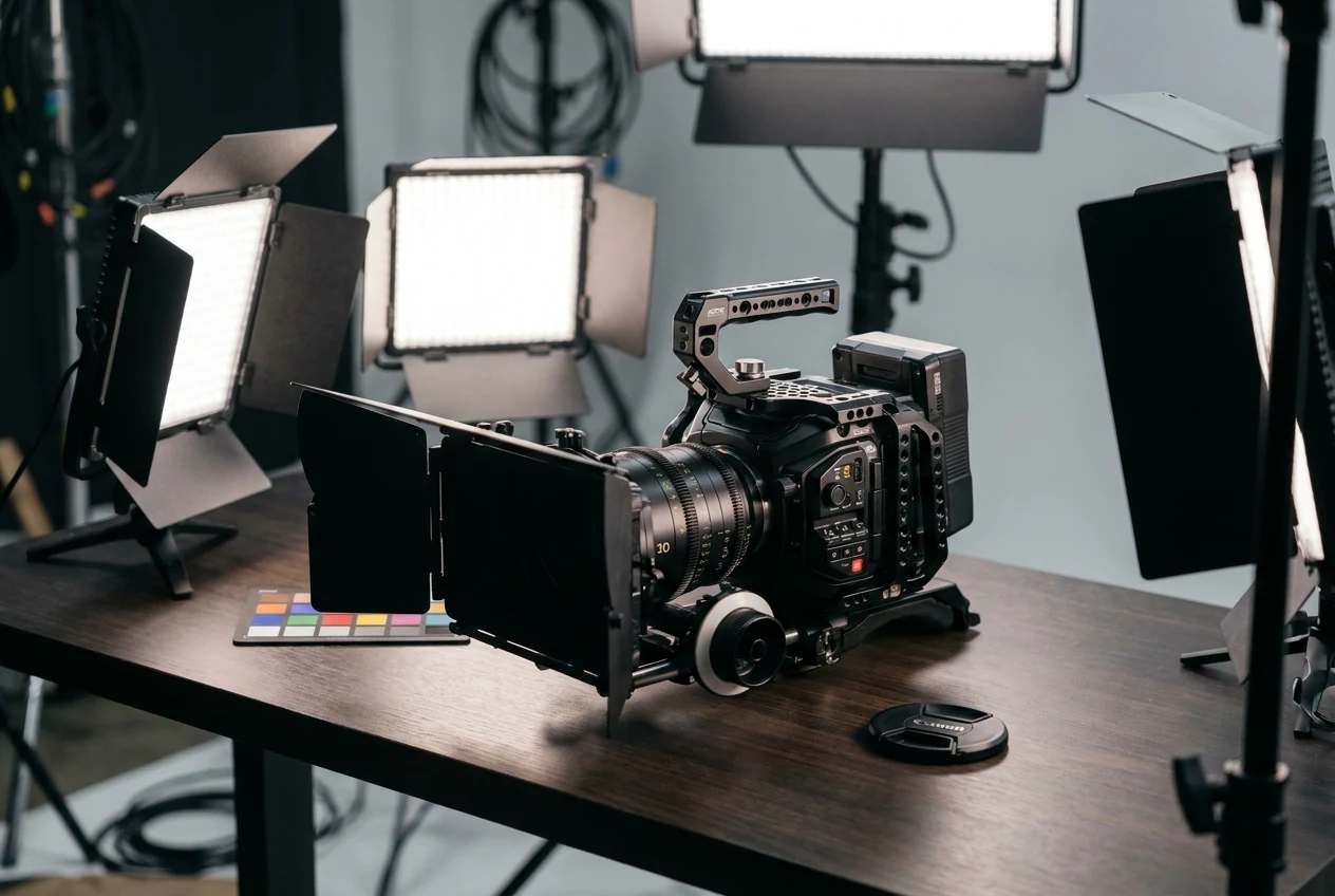 Professional portrait or product setup where highlights and shadows are being controlled carefully so the file holds usable dynamic range instead of clipping or collapsing