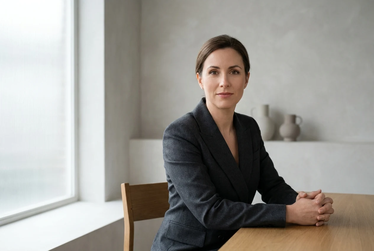 Professional portrait or branding scene using clean available light that stays stable enough for repeatable client work across a sequence, not just one lucky frame