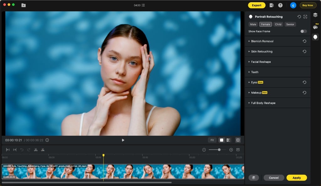 step portrait retouching panel 1