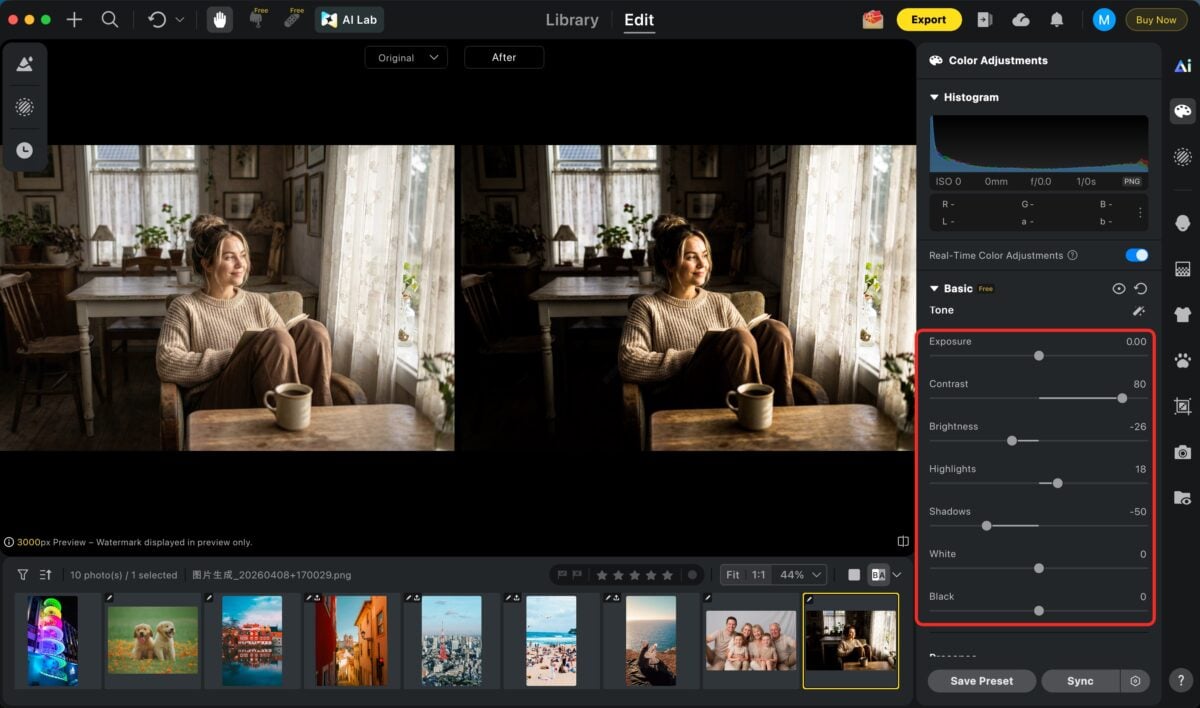 use the main contrast control to quickly establish the overall tonal foundation of the image High Contrast Images vs Low Contrast Images in
Evoto