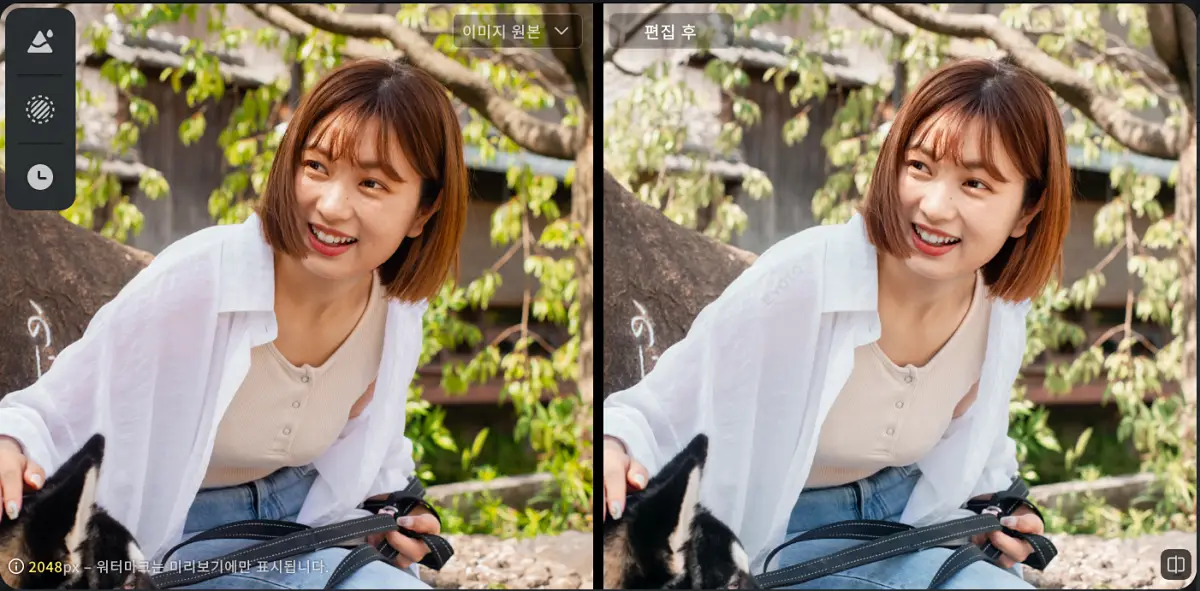 AI 배경 블러 효과 앱 프로그램