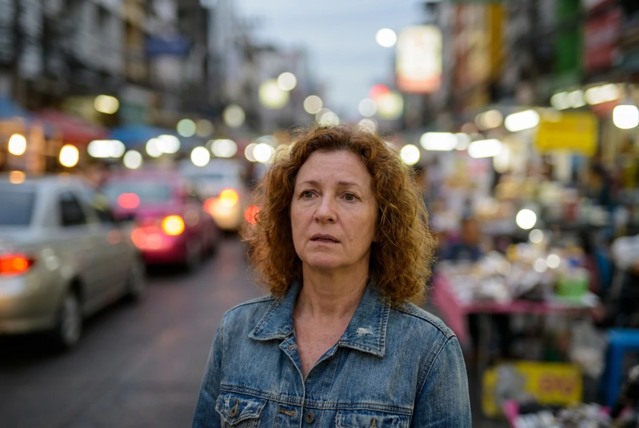 Portrait scene where background highlights are too busy and distracting, showing how a bokeh effect can go wrong even when blur is present
