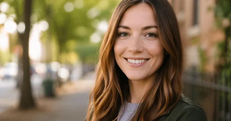 Primer plano de retrato donde los bordes limpios del sujeto son clave para que el efecto bokeh en Photoshop se vea creíble