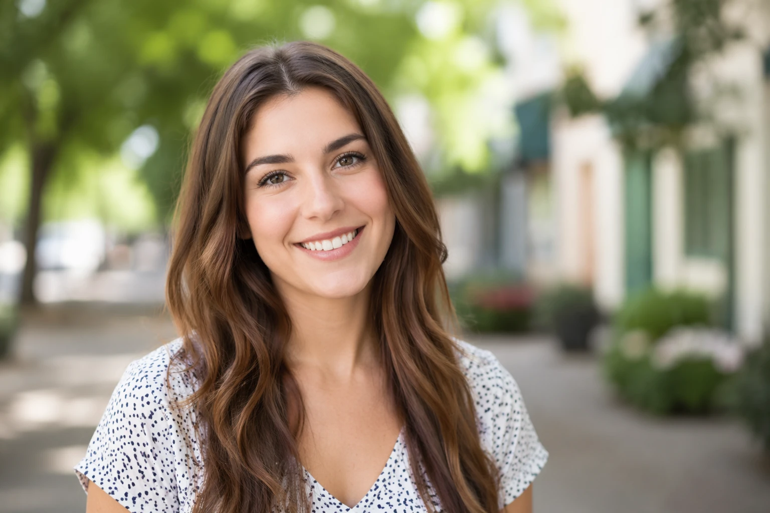 Portrait example showing the background softened while the subject stays clean and readable