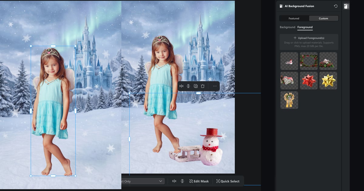 children custom foreground