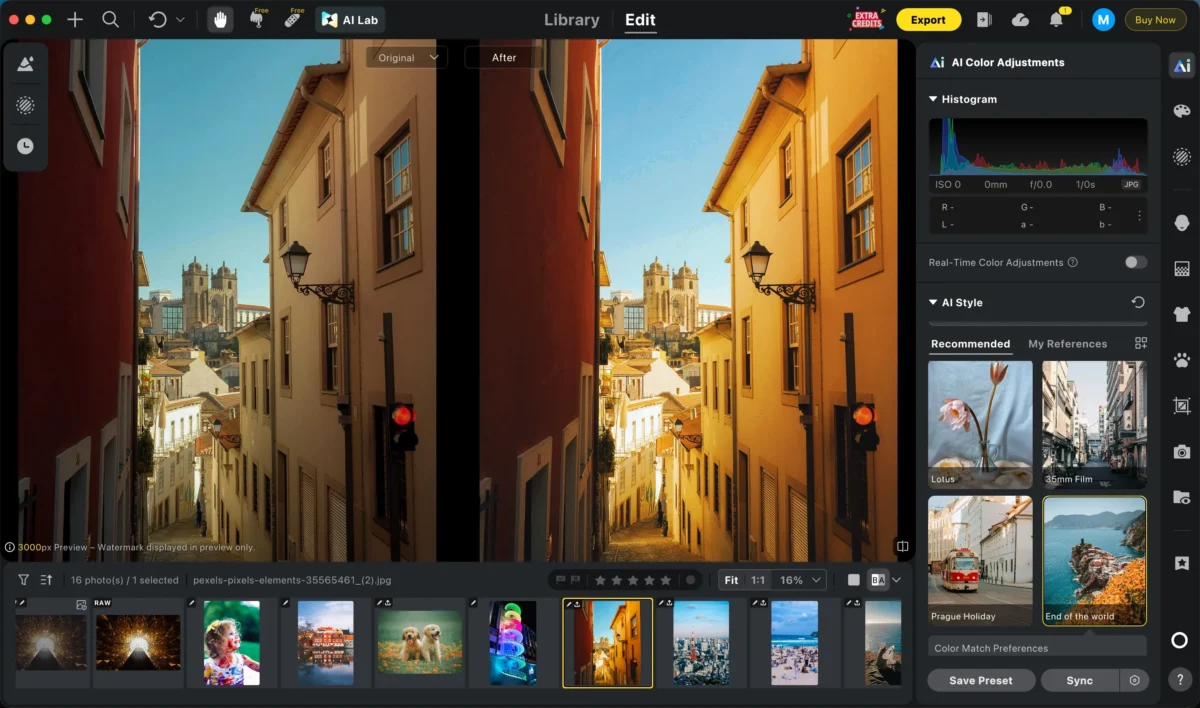 evoto color match balance in photography composition