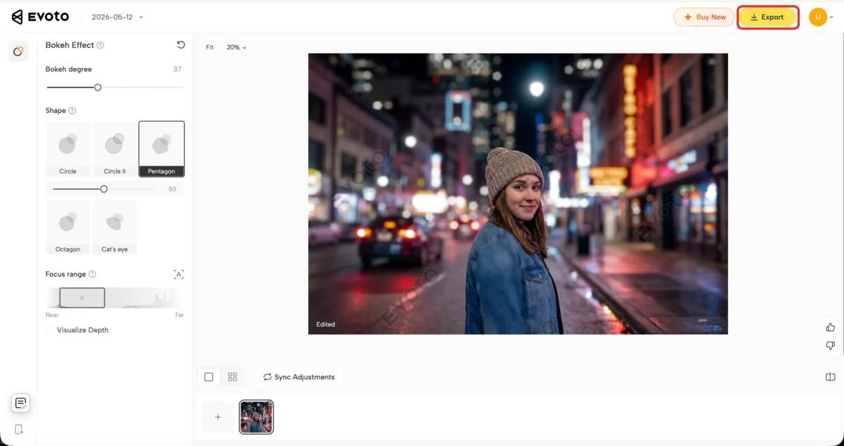 Export the final image