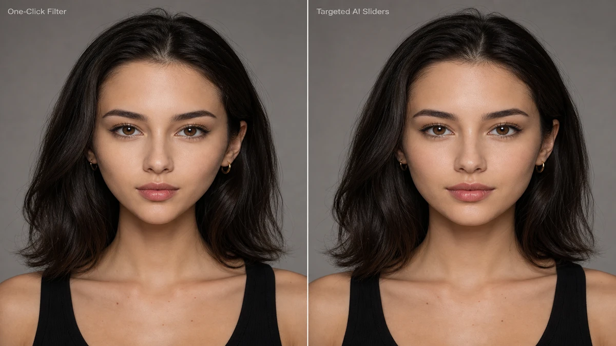 filter vs targeted jawline