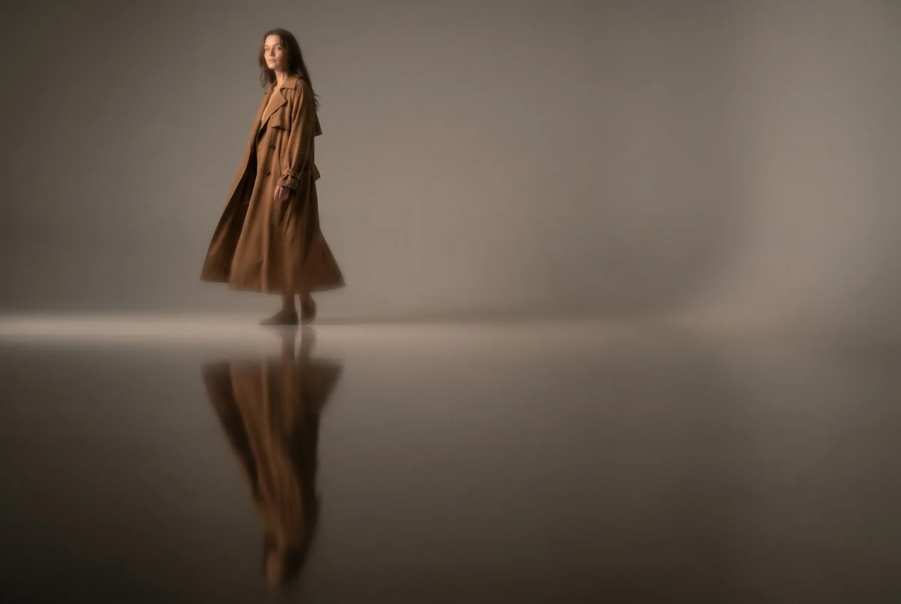 Portrait example with a more believable floor reflection, softer detail, and a cleaner fade