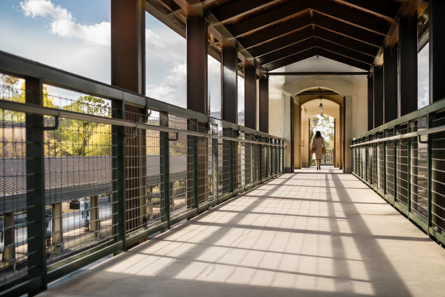Teaching image showing foreground lines, middle distance, and subject depth working together