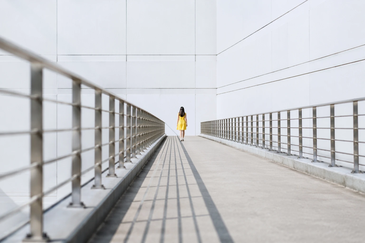 Composition example showing a line clearly guiding the viewer's eye toward the subject