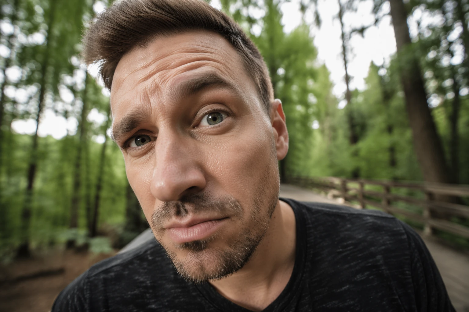 Close portrait example showing how getting too close can make facial features feel stretched or oversized
