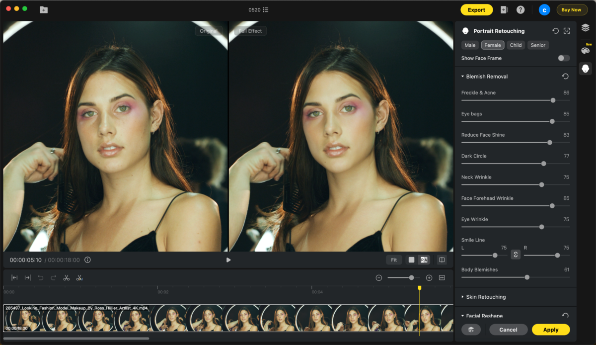 video retouching 1