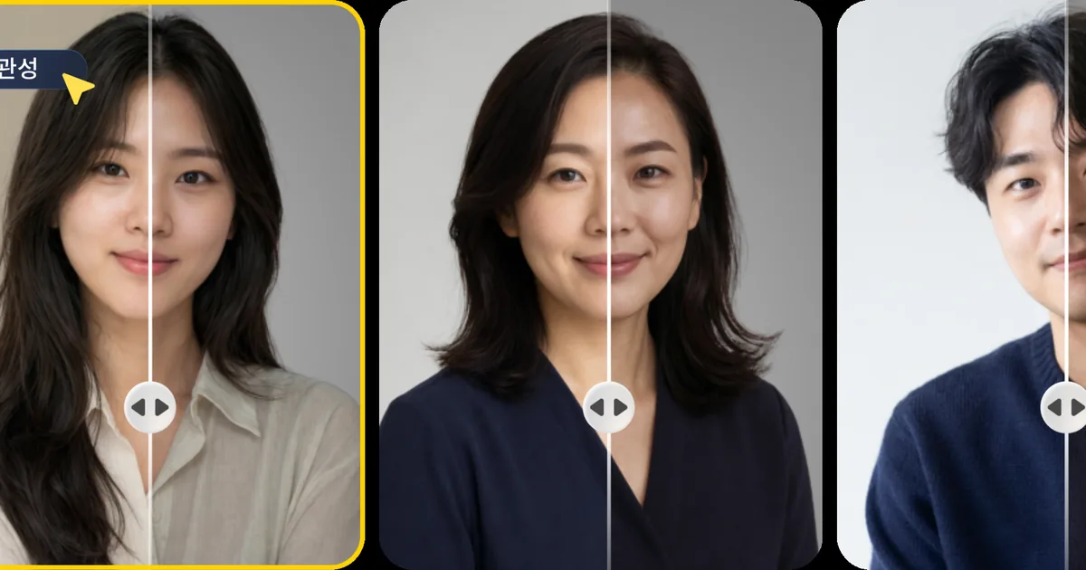 사진 보정 시간 단축을 위한 대량 인물 사진 일관성 보정 썸네일