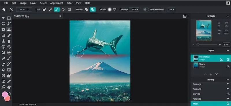 Pixlr Editor como editor de fotos gratuito no navegador