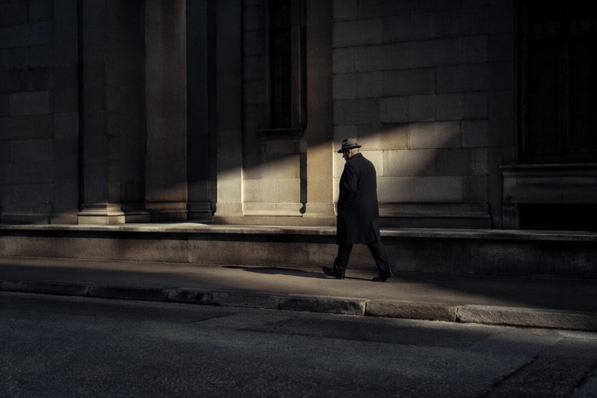 Strong tonal contrast between light and shadow shaping a photograph