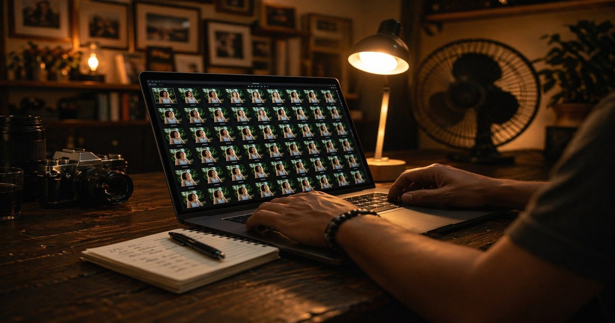 editing 600 photos grid before culling