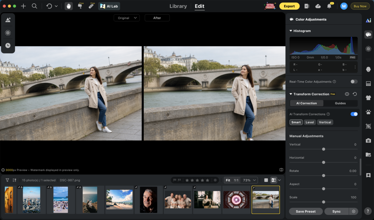 evoto ai straighten photo