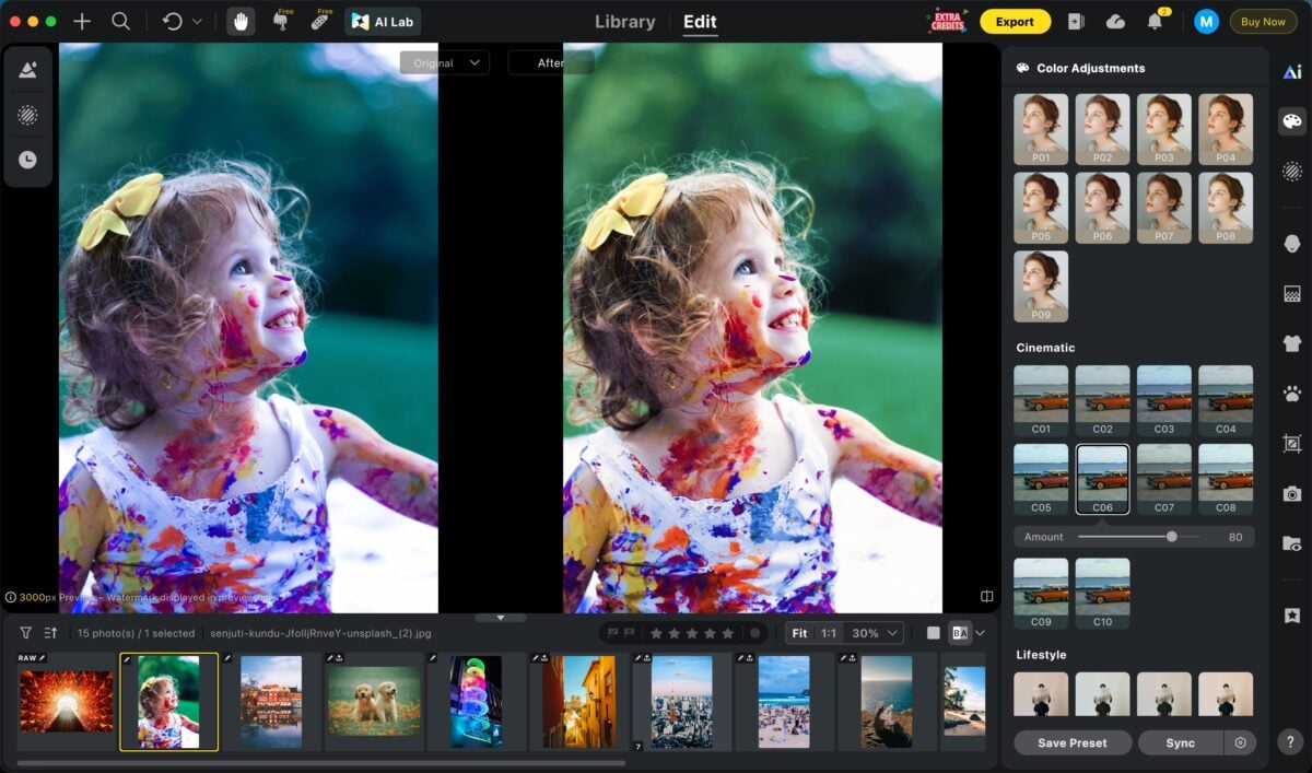 evoto filters in Triangle Composition