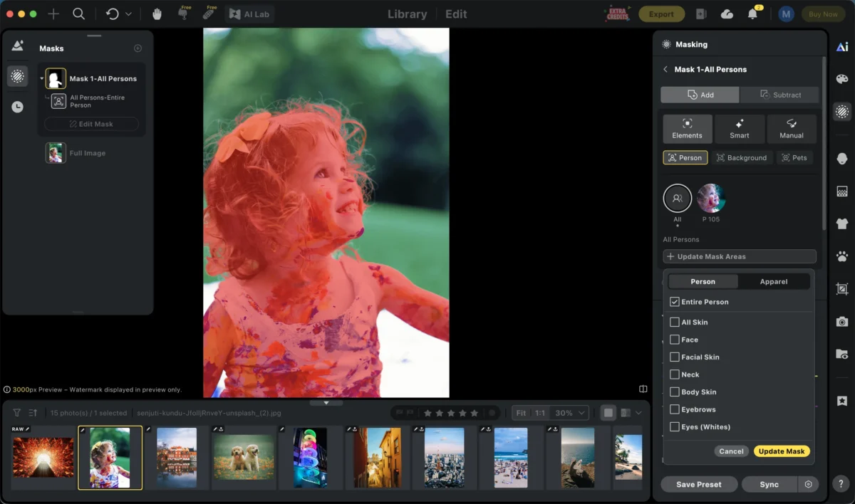 evoto ai masking editor