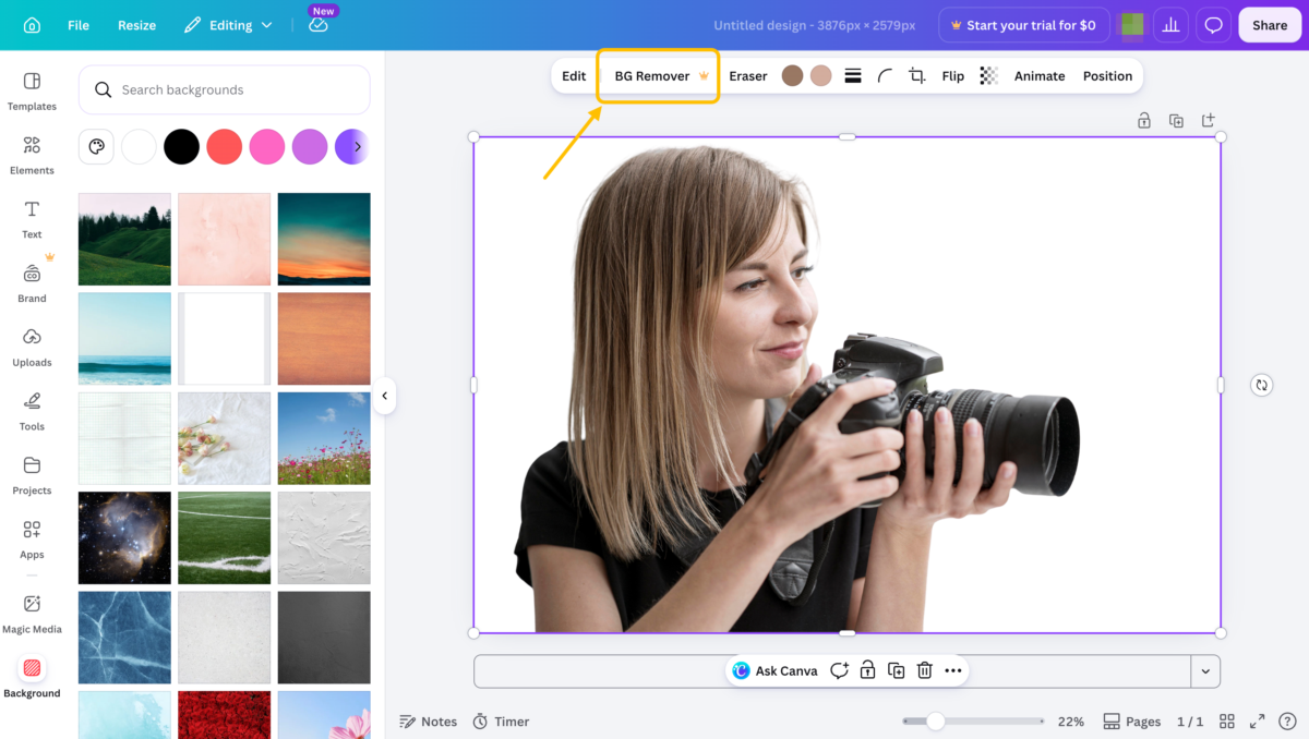 canva image cutout app
