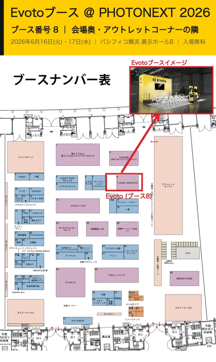 photonext-2026-evoto-floor-map-booth-8 photonext 2026 evoto floor map booth 8