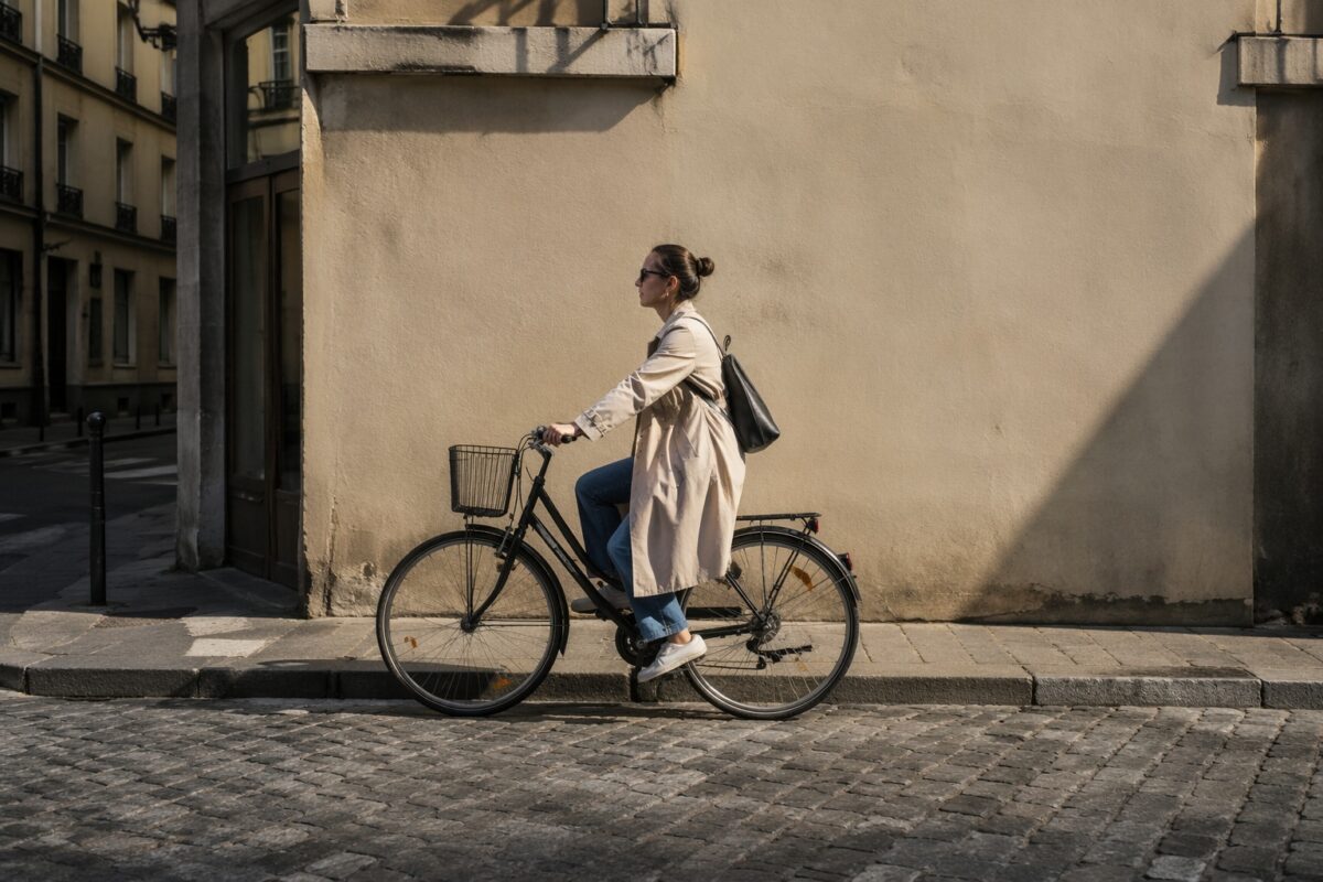 Street photo showing a clear subject isolated from background clutter by camera position