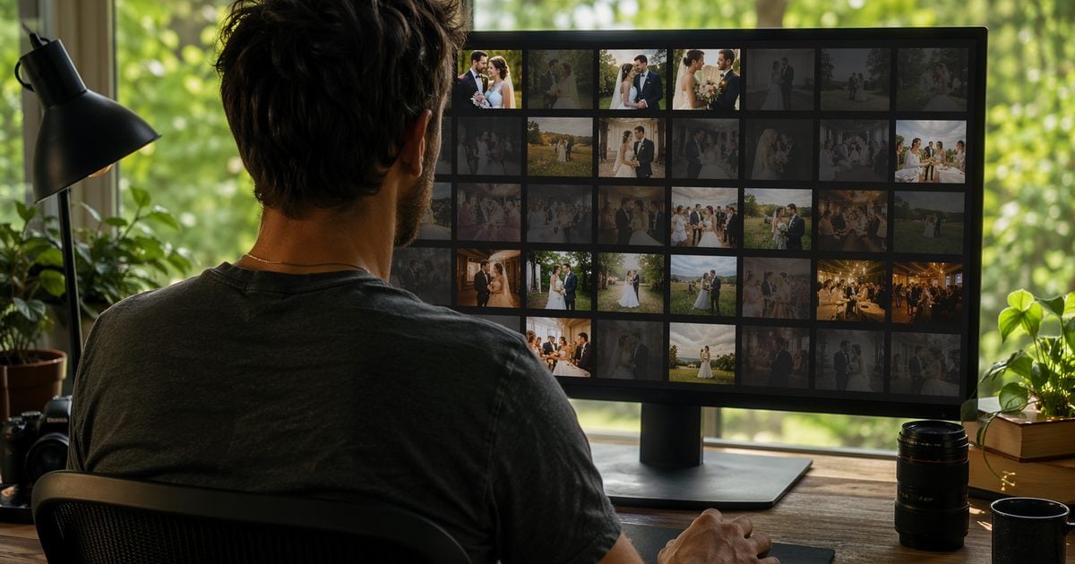 wedding photography editing AI cull rain day preview workflow
