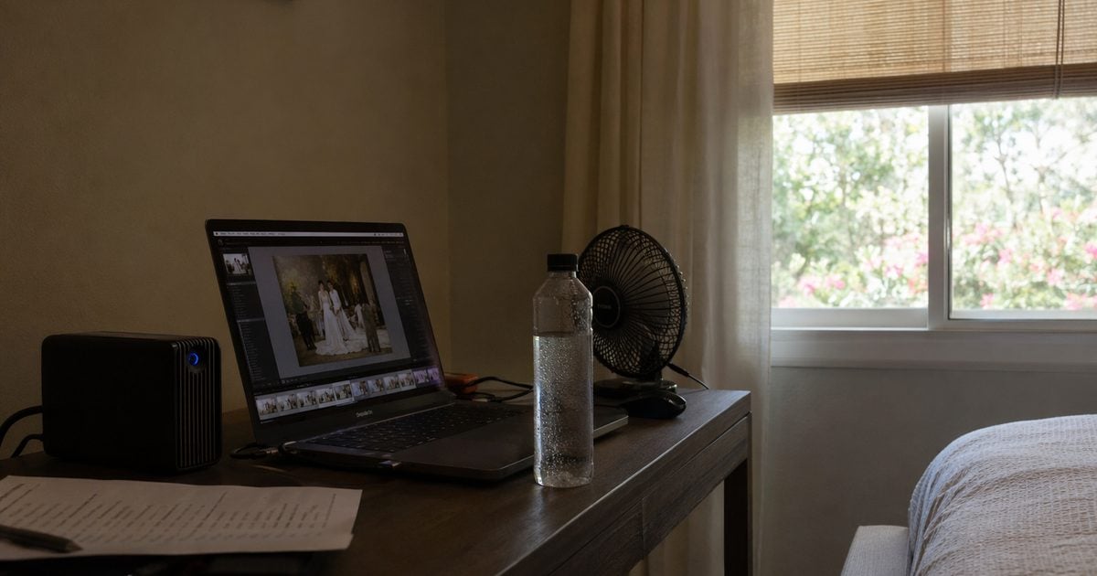 wedding photography editing heatwave edit desk rain day post production